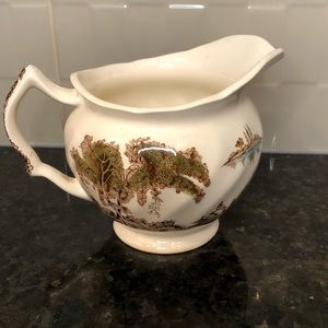 Vintage Johnson Brothers The Old Mill Pattern Creamer.